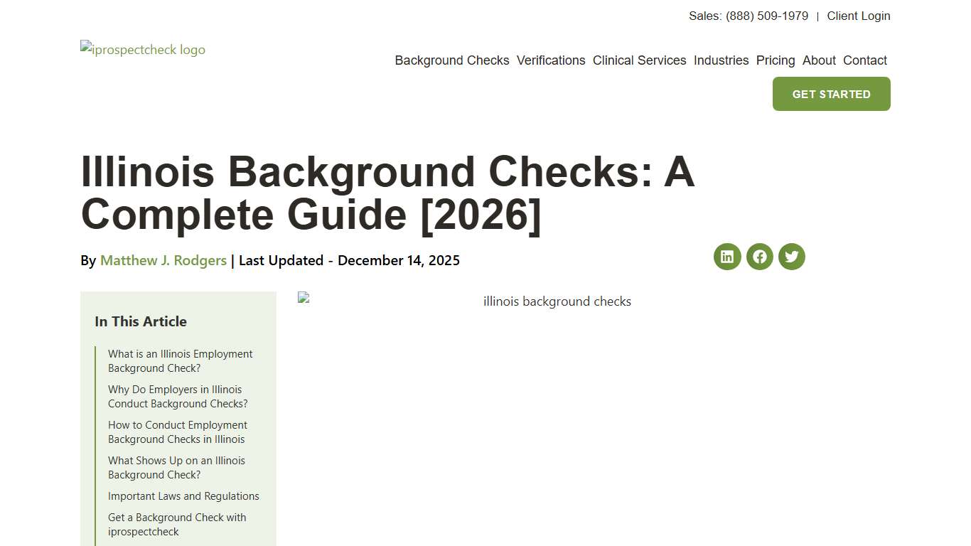 Illinois Background Checks: A Complete Guide [2026] iprospectcheck